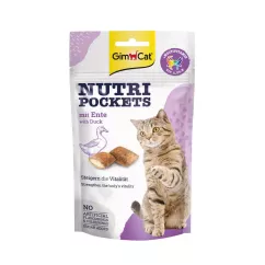 GimCat Nutri Pockets Ласощі для котів Качка + Мультивітамін 60 г (G-419220/419312)