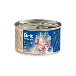 Brit Premium Chicken & Beef 200 г (паштет з куркою та яловичиною) вологий корм для котів
