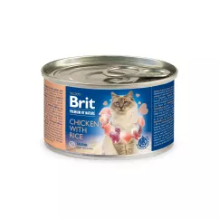 Вологий корм для котів Brit Premium Chicken & Rice 200 г (паштет з куркою та рисом) (100618/5056)