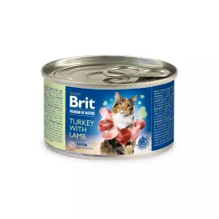 Вологий корм для котів Brit Premium Turkey & Lamb 200 г (паштет з індичкою та ягням) (100617/5049)