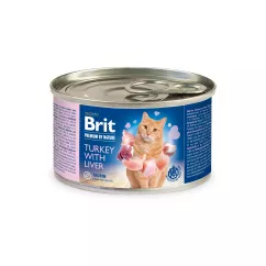 Вологий корм для котів Brit Premium Turkey & Liver 200 г (паштет з індичкою та печінкою) (100619/5124)
