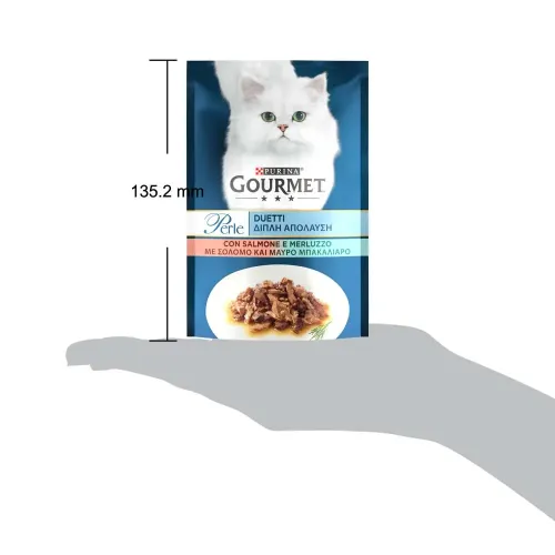 Purina Gourmet Perle pouch 85 г (лосось та сайда) вологий корм для котів - фото №3