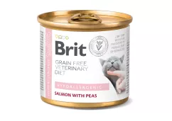 Влажный корм для кошек с пищевой аллергией Brit VetDiets Hypoallergenic, 200 г (лосось и горох) (100709)