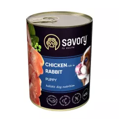 Влажный корм для щенков Savory 400г (курица и кролик) (30587)