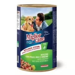 Влажный корм для собак Migliorcane 1250г (курица, овощи, рис) (8007520015233)