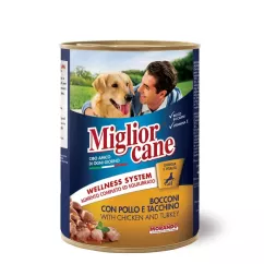 Влажный корм для собак Migliorcane 405г (курица и индейка) (8007520011105)