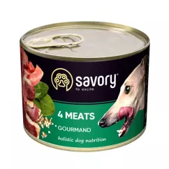Влажный корм для взрослых собак Savory 200г (мясное ассорти) (30389)