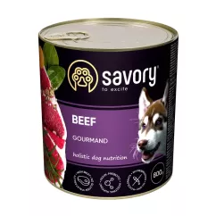 Влажный корм для взрослых собак Savory 800г (говядина) (30440)