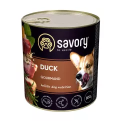 Влажный корм для взрослых собак Savory 800г (утка) (30488)