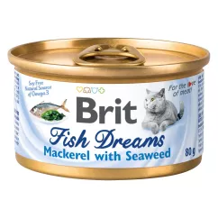 Brit Fish Dreams 80 г (скумбрия и водоросли) влажный корм для котов