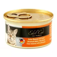 Вологий корм для котів Edel Cat 85 г (мус із фазаном)