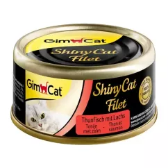 Вологий корм для котів GimCat Shiny Cat Filet 70 г (тунець та лосось) (G-414201)