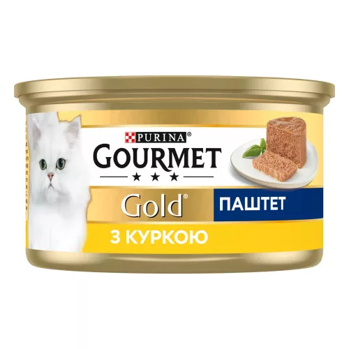 Вологий корм для котів Gourmet Gold Pate Chicken 85 г (курка) (7613031381494) - фото №2