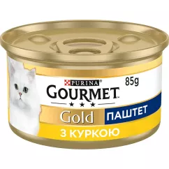 Вологий корм для котів Gourmet Gold Pate Chicken 85 г (курка) (7613031381494)