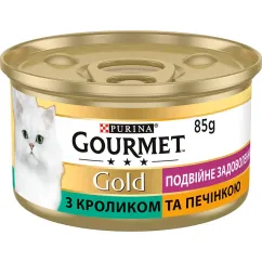 Вологий корм для котів Gourmet Gold Pate Rabbit & Liver 85 г (кролик та печінка) (7613031381081)