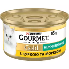 Вологий корм для котів Gourmet Gold Savoury Cake Chicken & Carrot 85 г (курка та морква) (7613035442207)