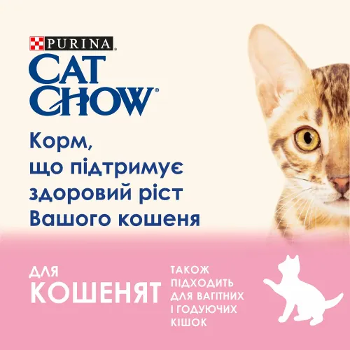 Вологий корм для кошенят Cat Chow Kitten 85 г (індичка та цукіні) (12527720/12449438) - фото №2