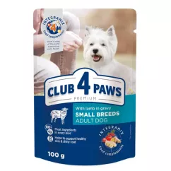 Влажный корм для взрослых собак малых пород Club 4 Paws Premium 100г (ягненок) (B5510401)