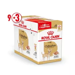 Влажный корм для взрослых собак породы чихуахуа Royal Canin Chihuahua Adult 85г, 9+3 шт в подарок (домашняя птица)