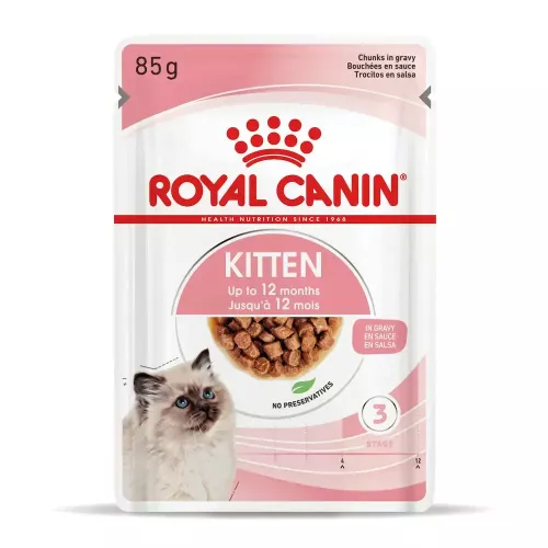 Влажный корм для котят Royal Canin Kitten Instinctive Gravy 85 г 12 шт (домашняя птица) (11487) - фото №2