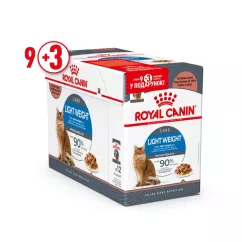 Вологий корм для котів pouch Royal Canin Light Weight Care Gravy 85г, 9+3 шт у подарунок (домашня птиця) (11578)