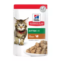 Вологий корм для кошенят та кішок у період вагітності та годування Hills Science Plan Kitten 85 г (індичка) (604037)