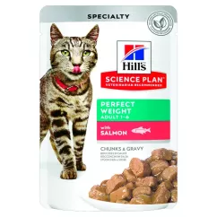 Вологий корм для котів для зниження ваги Hills Science Plan Adult Perfect Weight 85 г (лосось) (10033)
