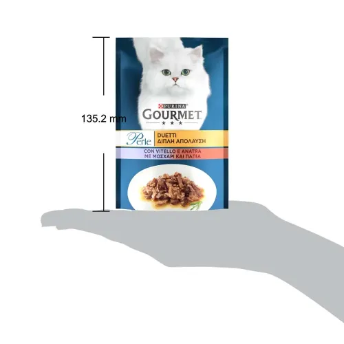 Purina Gourmet Perle pouch 85 г (телятина та качка) вологий корм для котів - фото №3