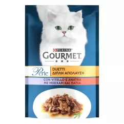 Purina Gourmet Perle pouch 85 г (телятина та качка) вологий корм для котів