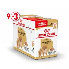 Вологий корм для собак породи померанський шпіц Royal Canin Pomeranian Loaf 85г, 9+3 шт у подарунок (домашня птиця)