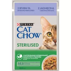 Вологий корм для стерилізованих котів Cat Chow Adult 85 г (ягня та квасоля) (12527609/1244939)