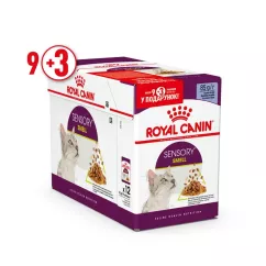 Влажный корм для требовательных к запаху кошек pouch Royal Sensory Smell Jelly 85г, 9+3 шт в подарок (домашняя птица) (11484)