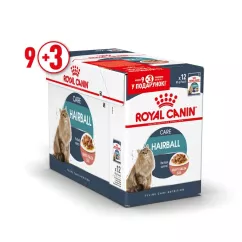 Вологий корм для виведення шерсті у котів pouch Royal Canin Hairball Care Gravy 85г, 9+3 шт у подарунок (домашня птиця) (11475)