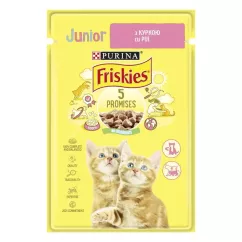 Вологий корм пауч для кошенят Friskies Junior pouch, 85г (курка) (3650671)