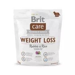 Brit Care Weight Loss Rabbit & Rice 1kg сухой корм для собак с лишним весом