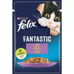 Felix Fantastic 85 г (ягня) вологий корм для котів