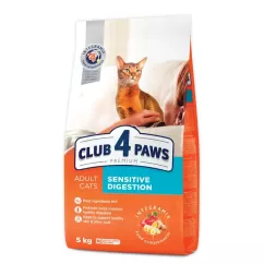 Клуб 4 Лапы Premium 5 кг (курица) сухой корм для котов с чувствительным пищеварением