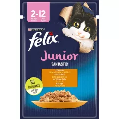 Felix Fantastic 85 г (курка) вологий корм для кошенят