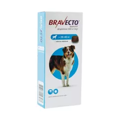 Таблетки для собак MSD Animal Health «Bravecto» (Бравекто) від 20 до 40 кг, 1 таблетка (від зовнішніх паразитів)