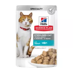 Влажный корм для стерилизованных кошек Hills Science Plan Sterilised pouch 85 г (треска) (604011)