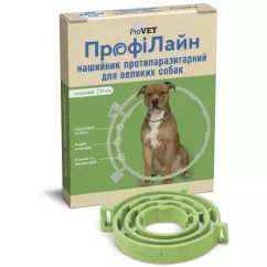 Нашийник для собак ProVET «ПрофіЛайн» зелений 70см (від зовнішніх паразитів) (PR241023)