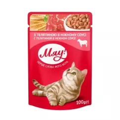 Влажный корм в соусе для взрослых кошек МЯУ 100 г (телятина) (B2210702)