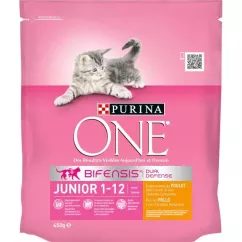 Purina One Junior 450 г (курка) сухий корм для кошенят
