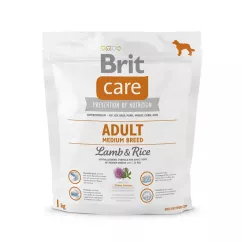 Brit Care Adult Medium Breed Lamb and Rice 1 kg сухой корм для взрослых собак средних пород