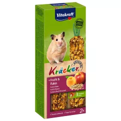 Ласощі для хом'яків Vitakraft «Kracker Original + Frucht & Flakes» 112 г / 2 шт (фрукти та пластівці) (25154)