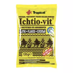 Tropical Ichtio-Vit Сухой корм для всех аквариумных рыб в хлопьях 120 г