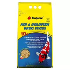 Tropical Koi & Goldfish Basic Sticks Сухой корм для всех прудовых рыб в палочках 10 л