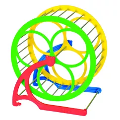 Беговое колесо для грызунов Природа на подставке d=14 см (пластик) (PR740817)