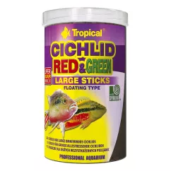 Сухой корм для аквариумных рыб Tropical в палочках «Cichlid Red & Green Large Sticks» 1 л (для всех цихлид) (63736)