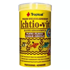 Tropical Ichtio-Vit Сухой корм для всех аквариумных рыб в хлопьях 500 мл
